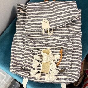 Roxy Striped Canvas Backpack